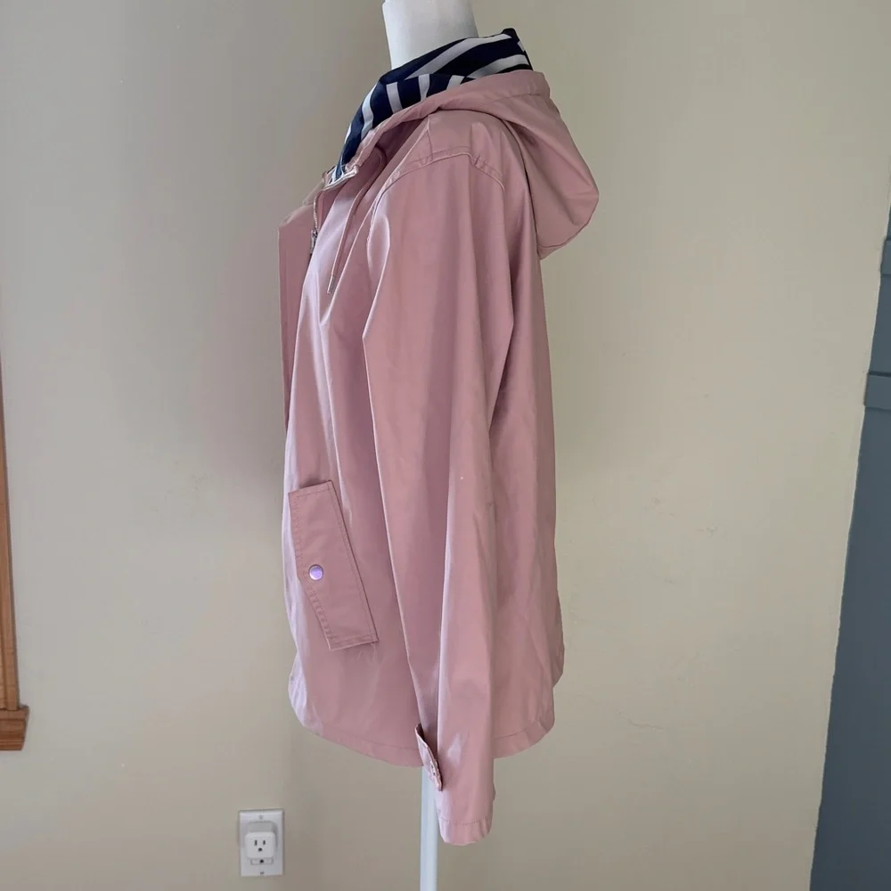 Jade & Ivory Women's Large Light Pink Full Zip Rain Jacket